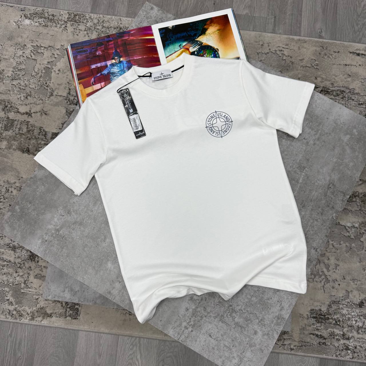 SI OUTLINE COMPASS TSHIRT - WHITE
