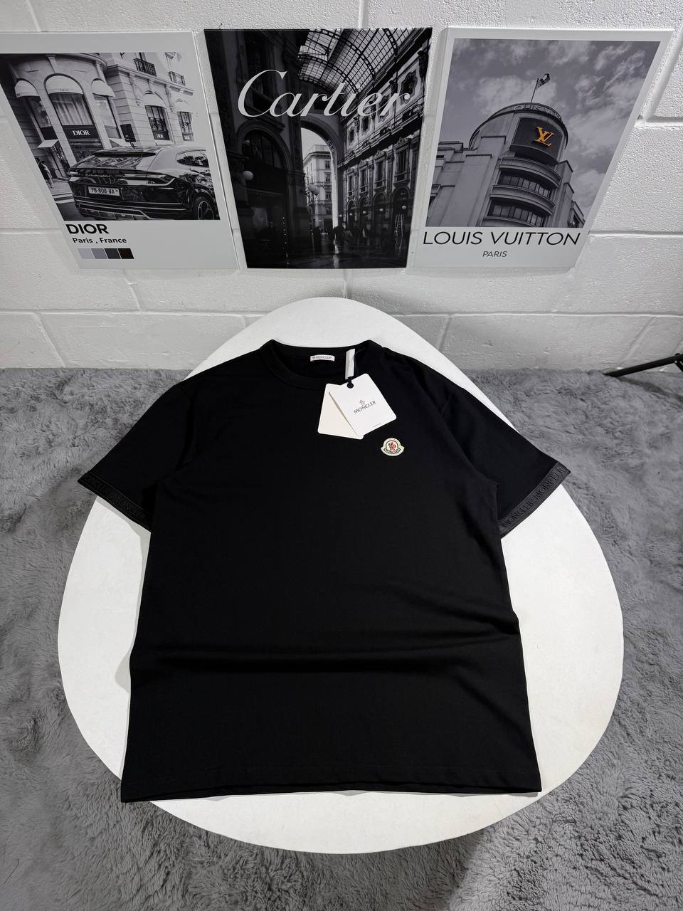 MNCLR CONTRAST TRIM TSHIRT - BLACK
