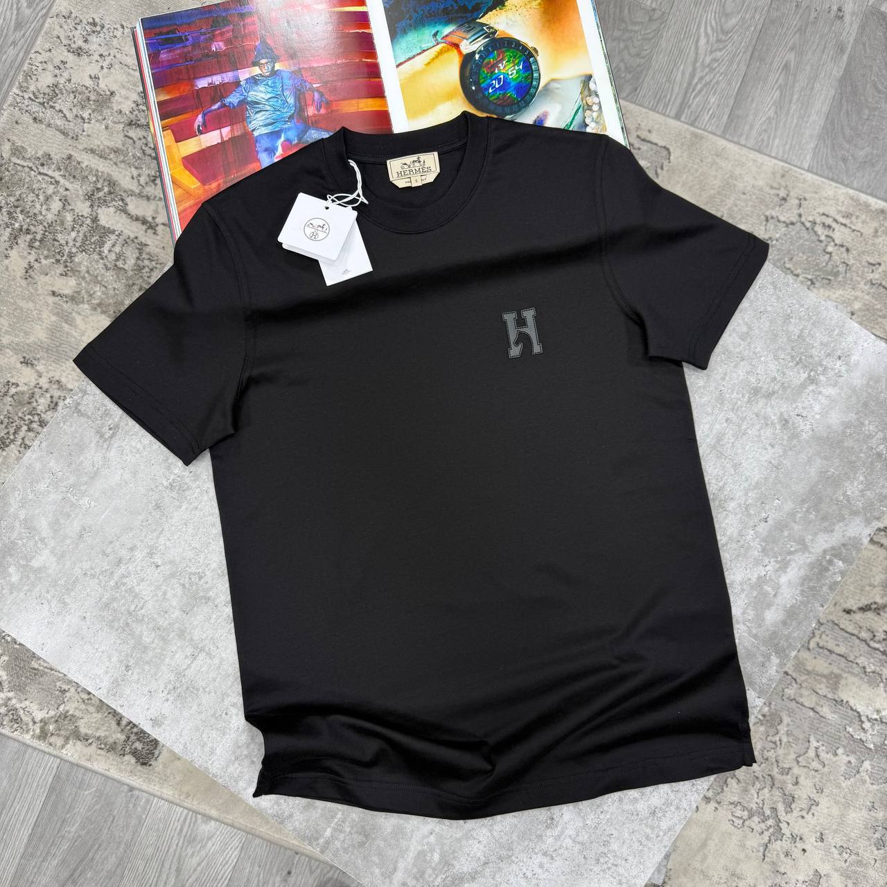 H LOGO TSHIRT - BLACK