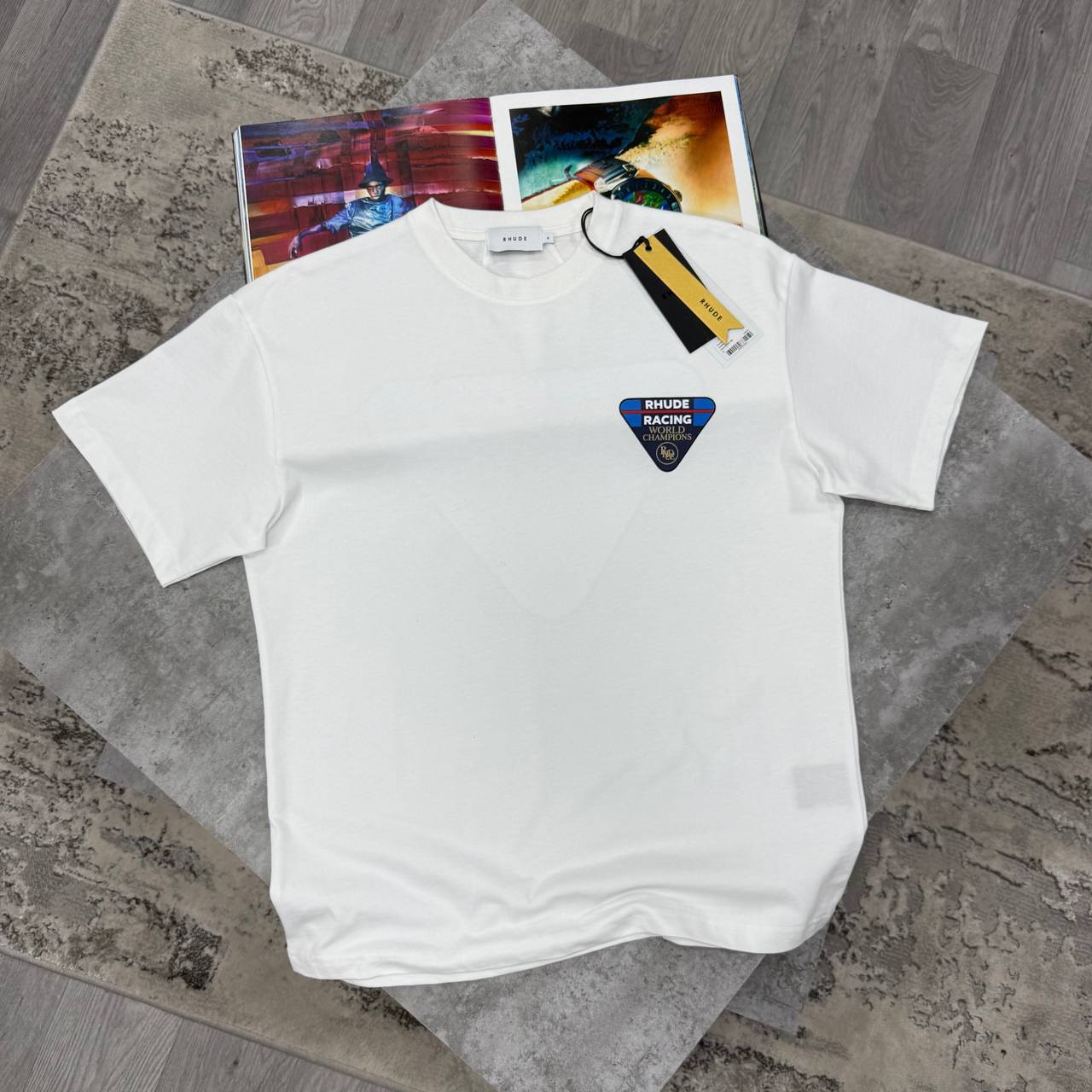 RHU RACE PATCH TSHIRT - WHITE