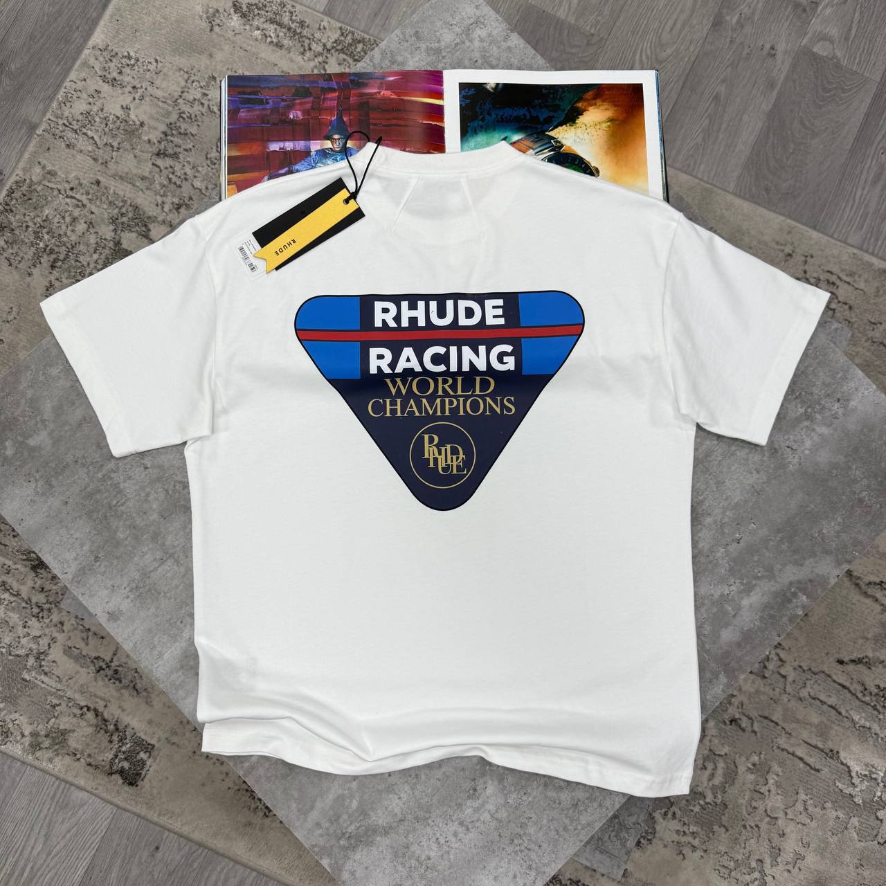 RHU RACE PATCH TSHIRT - WHITE