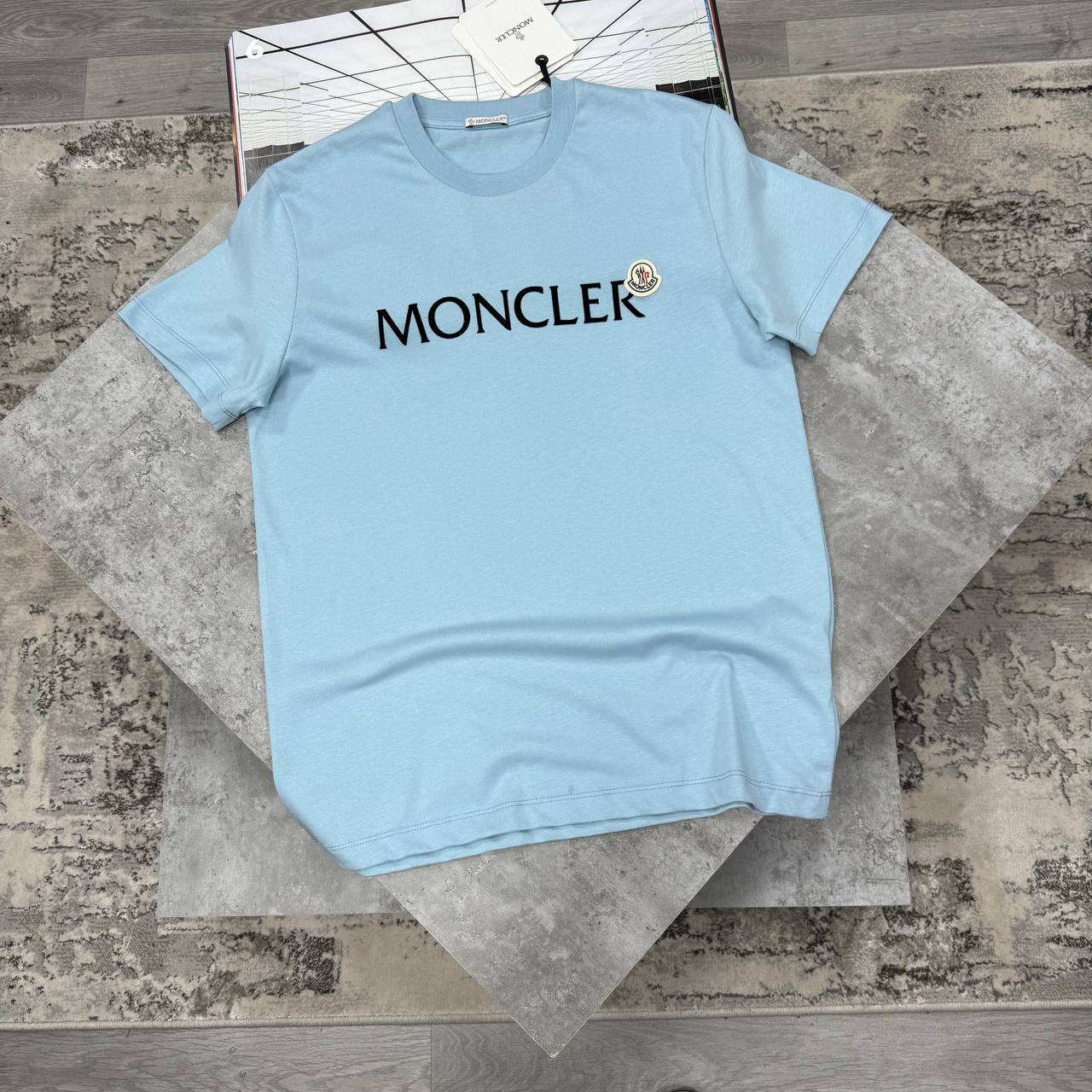 MNCLR STRIPED LOGO TSHIRT - SKYBLUE