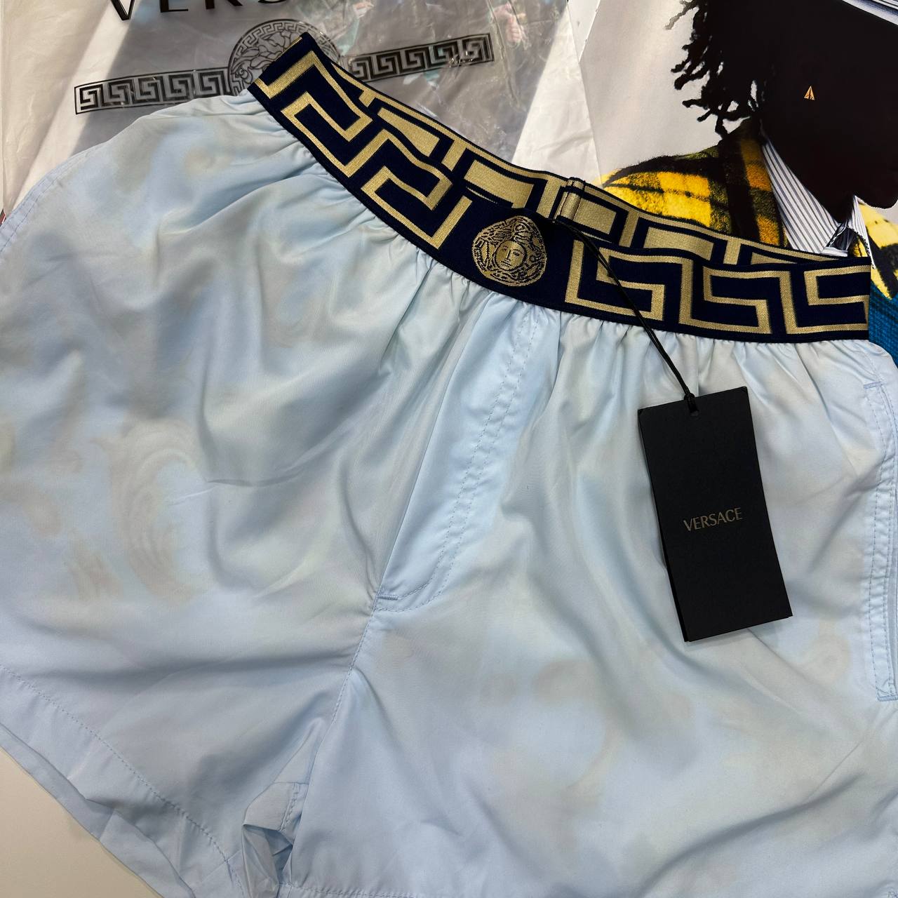 VSCE SWIM SHORTS - SKY BLUE/BLACK