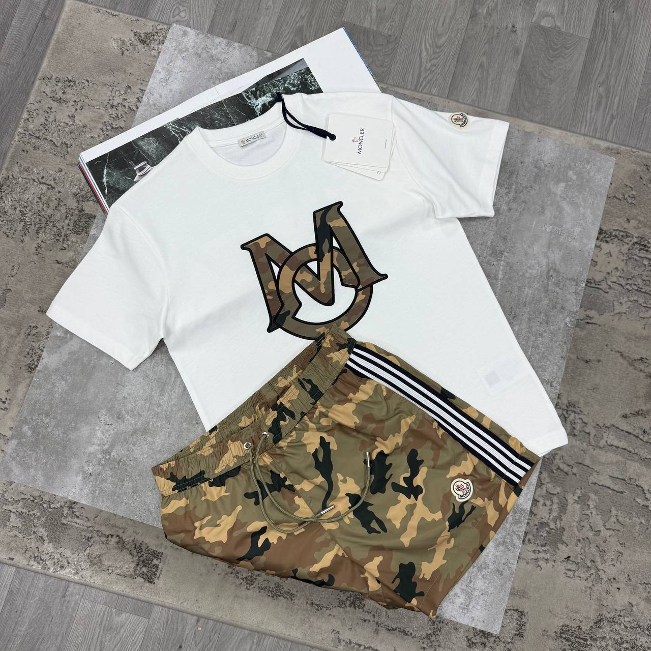 MNCLR CAMOUFLAGE SHORT SETS - WHITE
