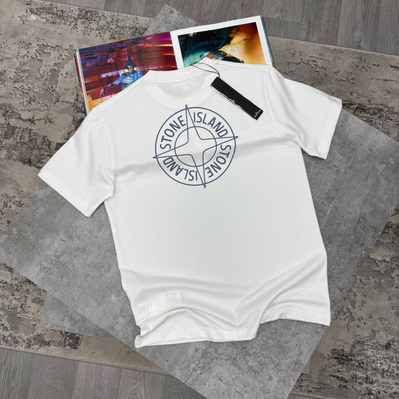 SI OUTLINE COMPASS TSHIRT - WHITE