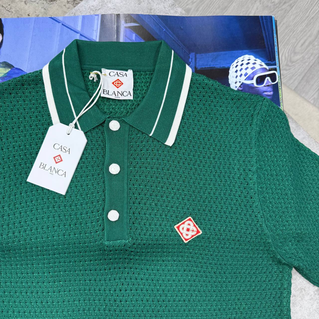 CB KNITTED POLO - GREEN