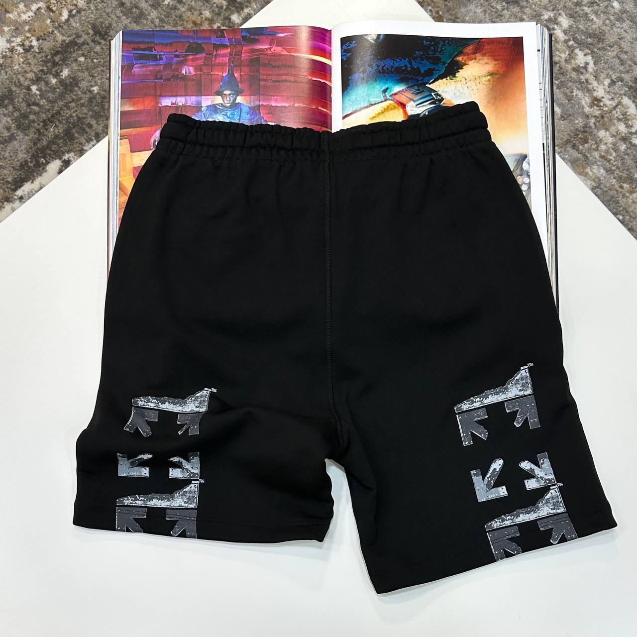 OW COTTON SHORTS - BLACK