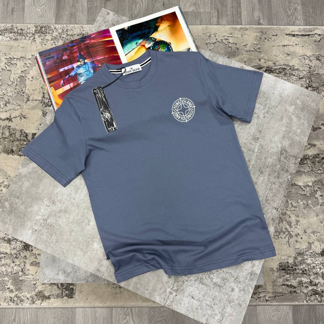 SI OUTLINE COMPASS TSHIRT - BLUE