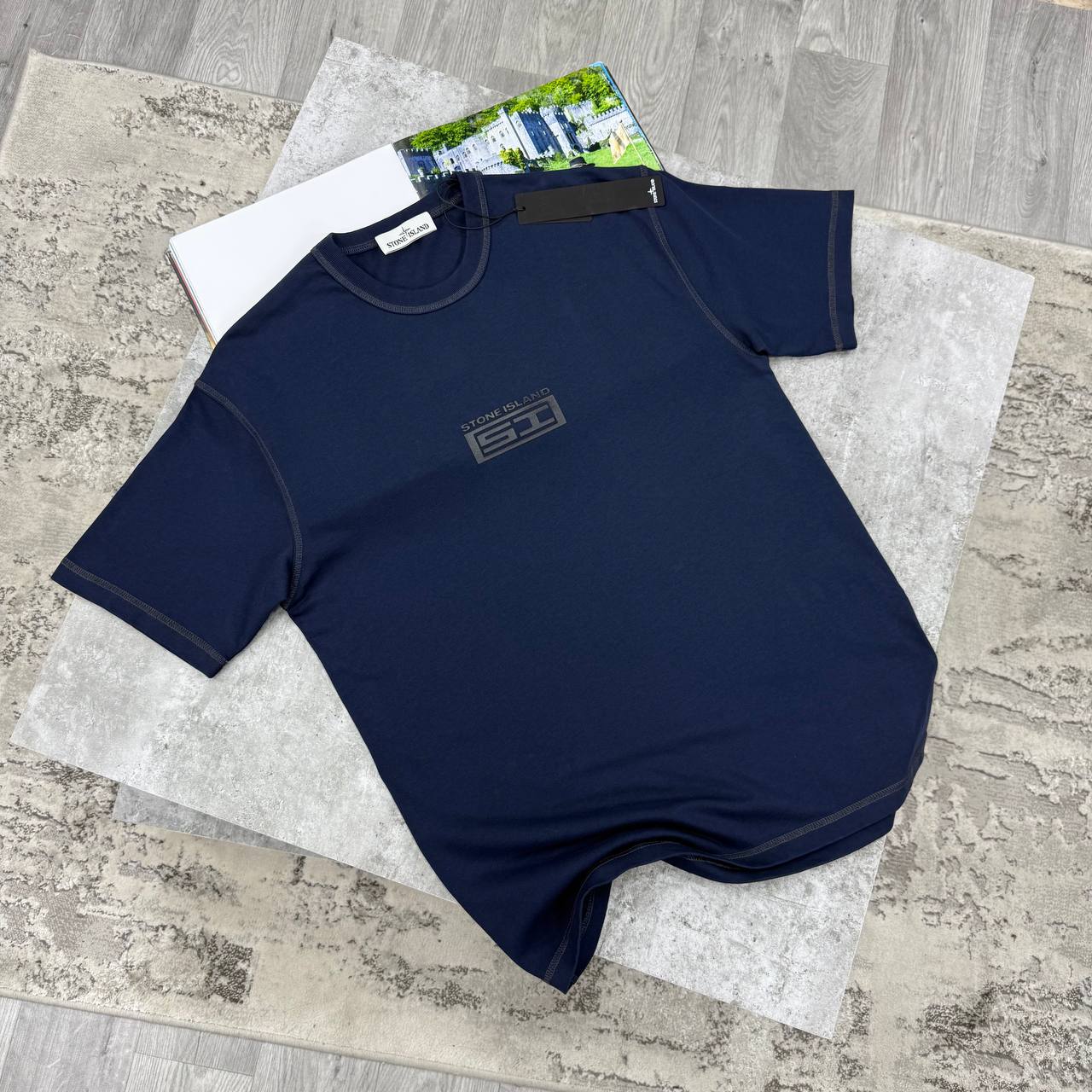 SI LOGO PRINT TSHIRT - NAVY