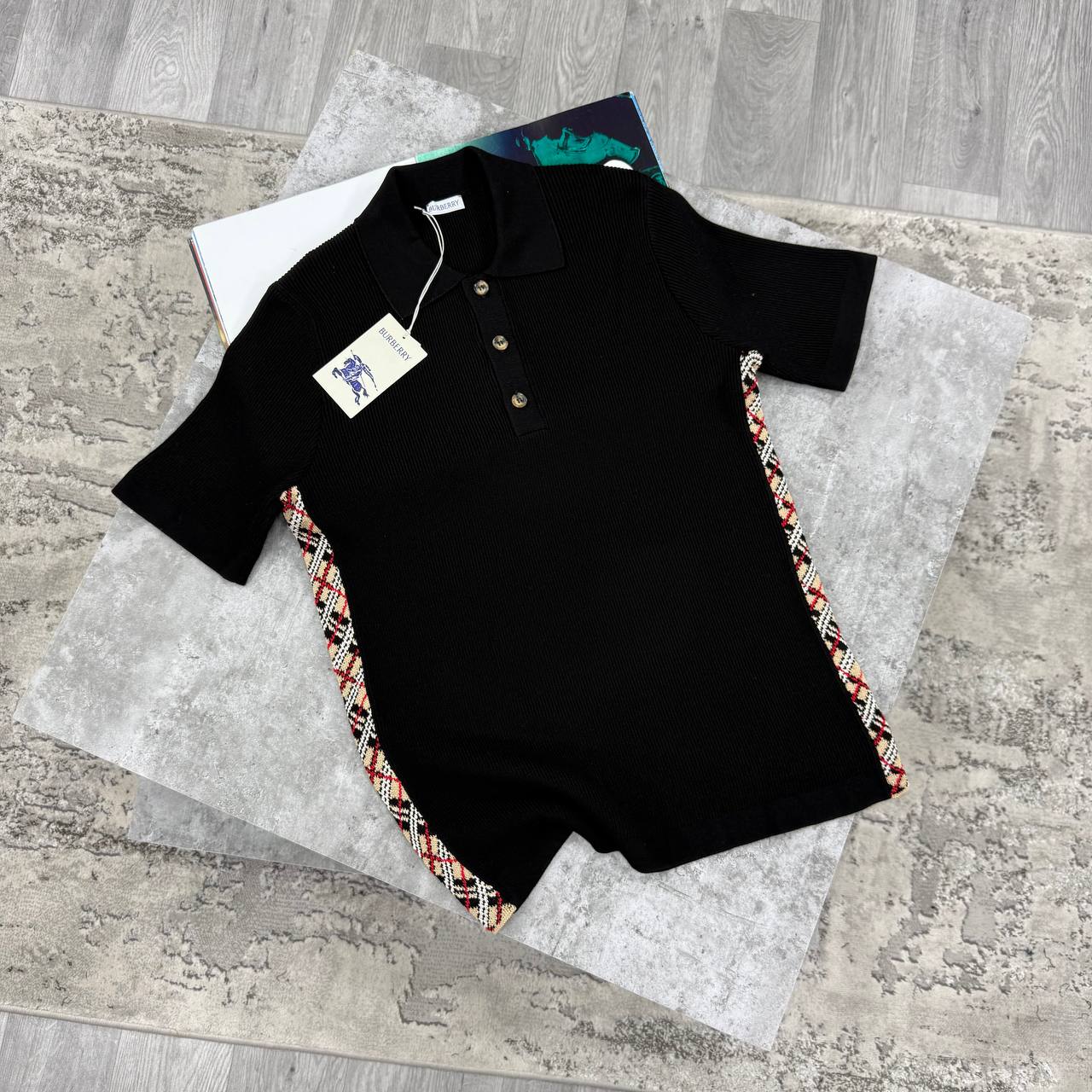 BBR KNITTED POLO - BLACK