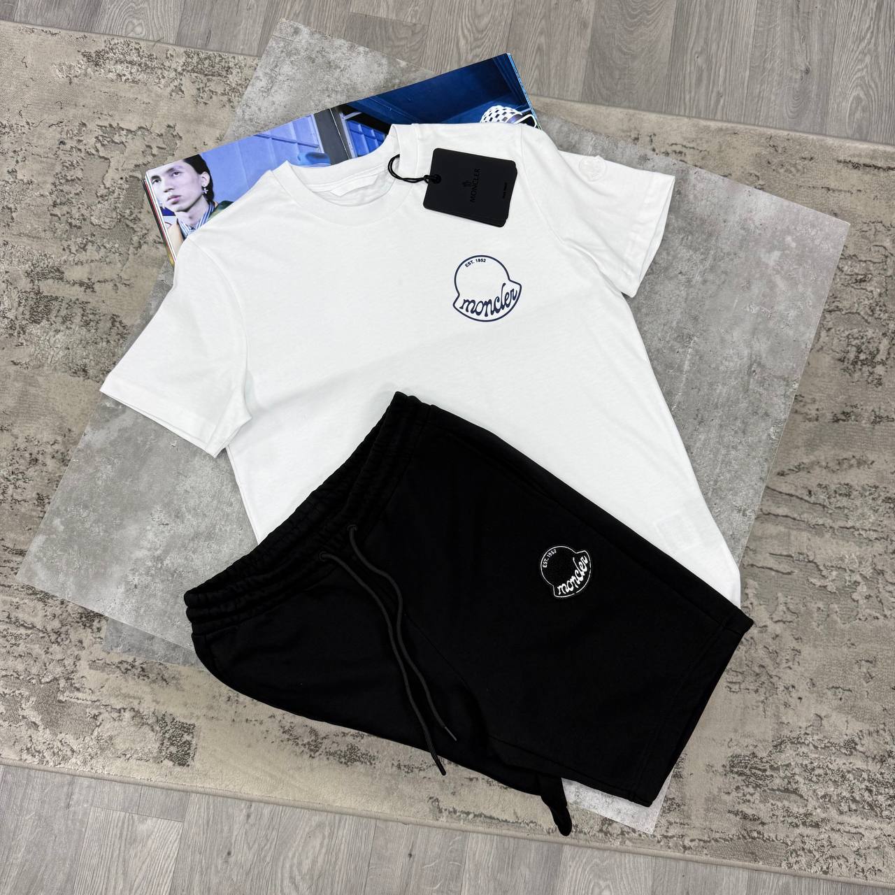 MNCLR SHORT SETS - WHITE / BLACK