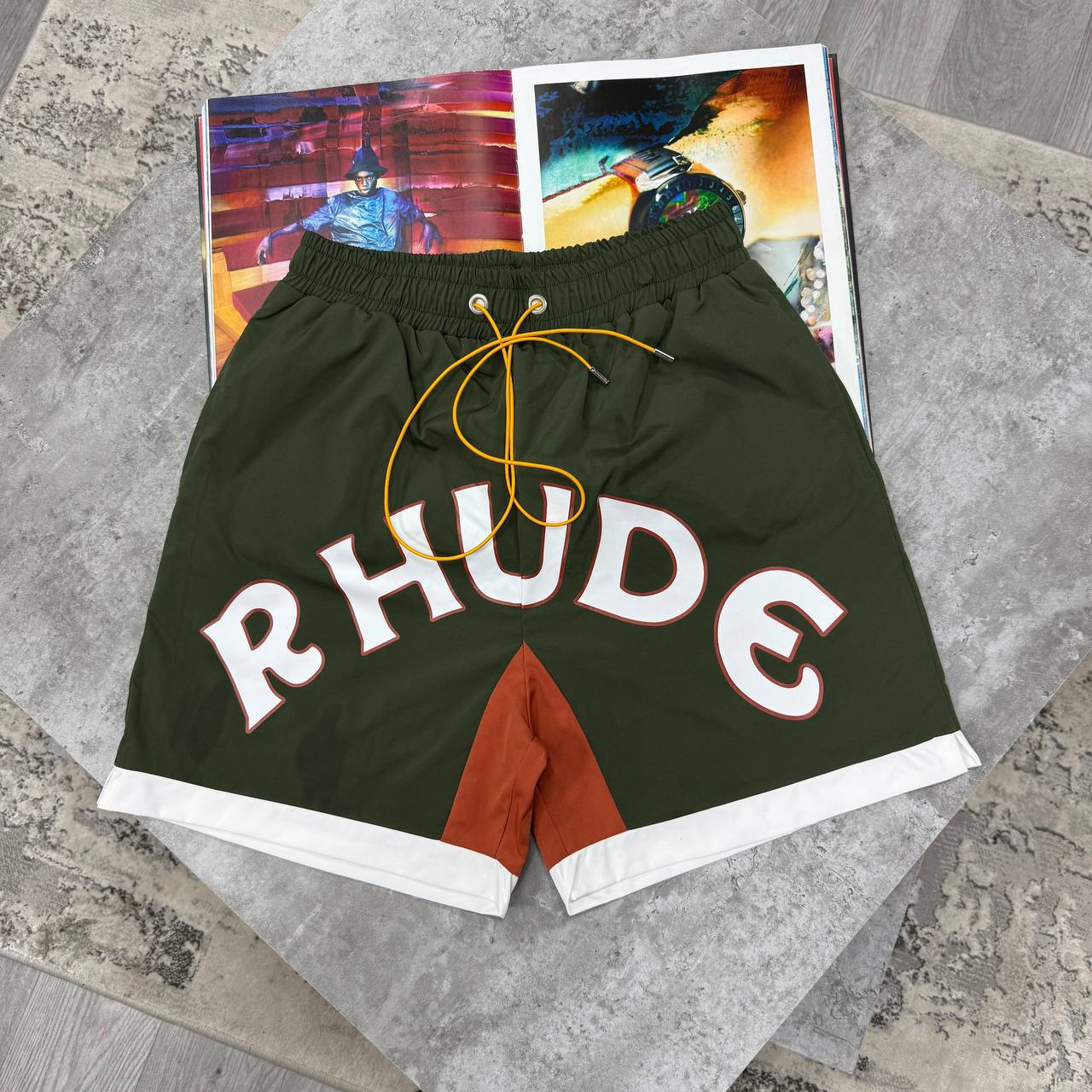 RHU TRACK SHORTS - OLIVE
