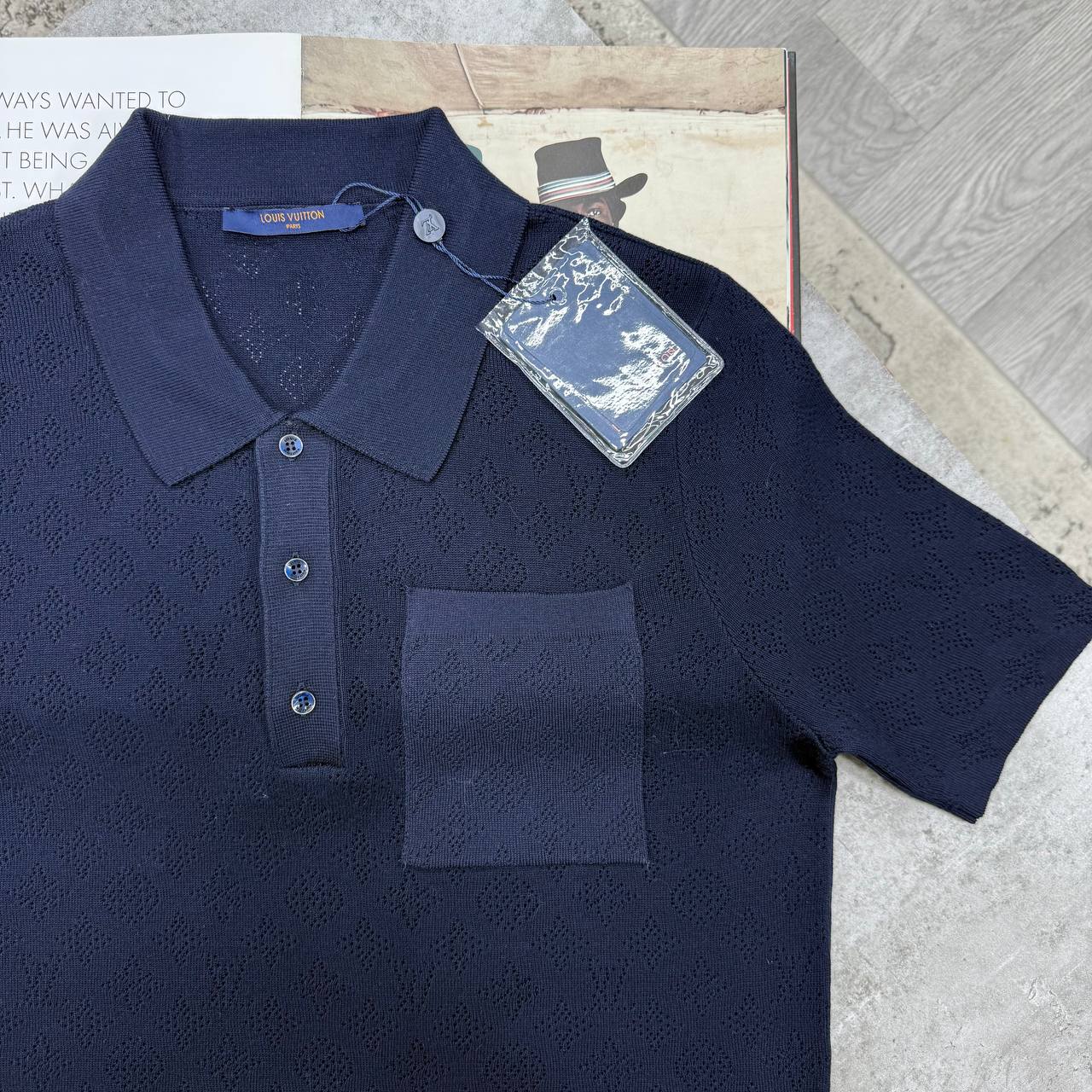 LVE KNITTED POLO - NAVY