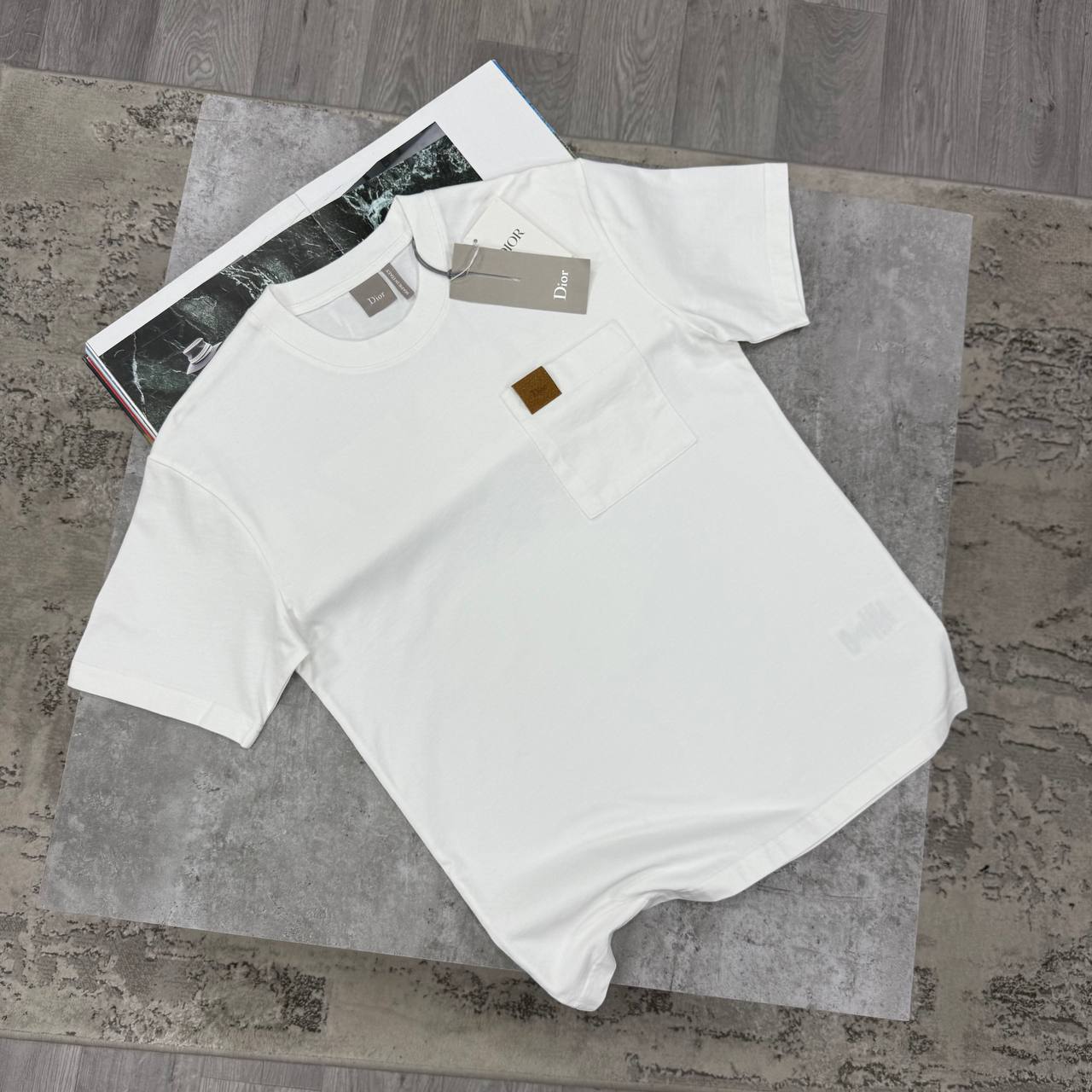 CD PATCH POCKET TSHIRT - WHITE
