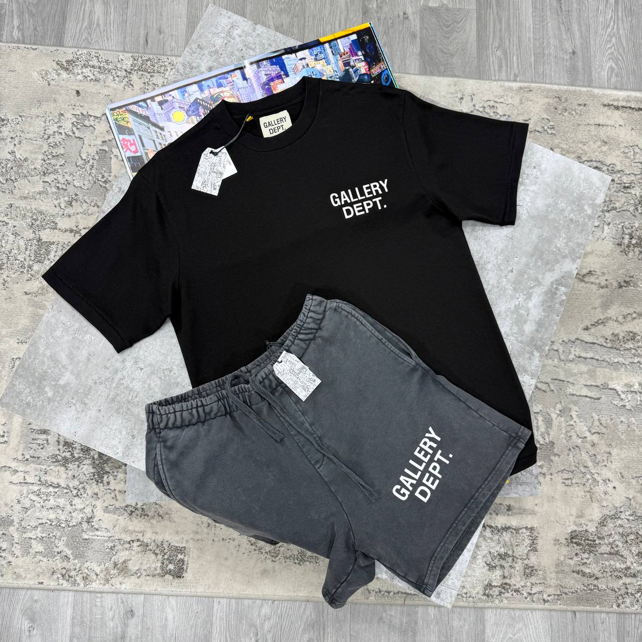 GD SHORT SETS - BLACK / GREY