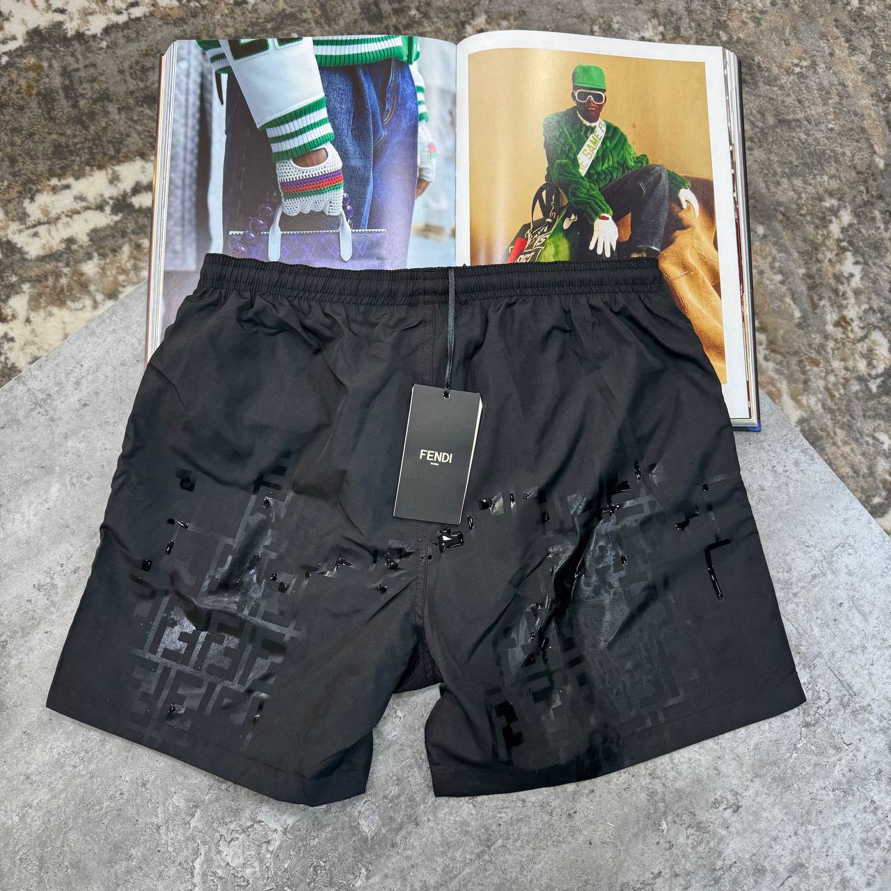FDI SWIM SHORTS - BLACK