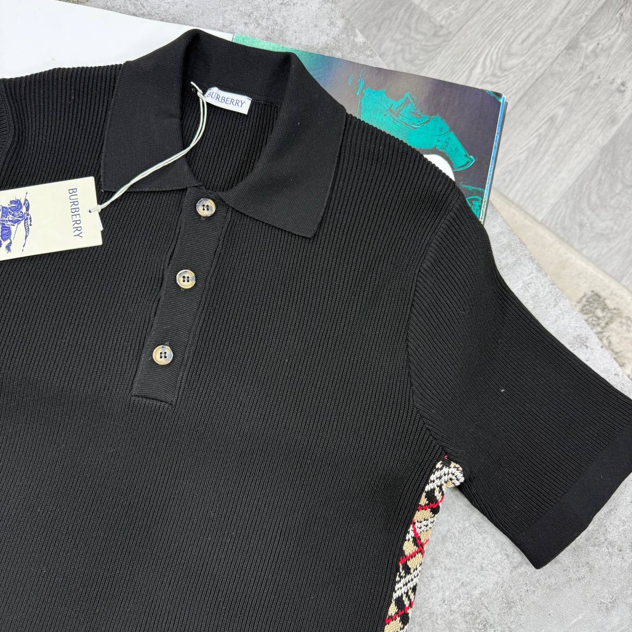 BBR KNITTED POLO - BLACK