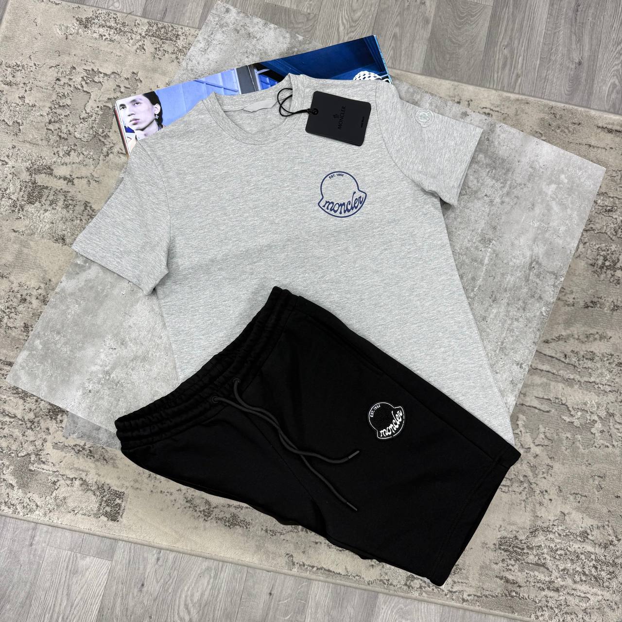 MNCLR SHORT SETS - GREY / BLACK