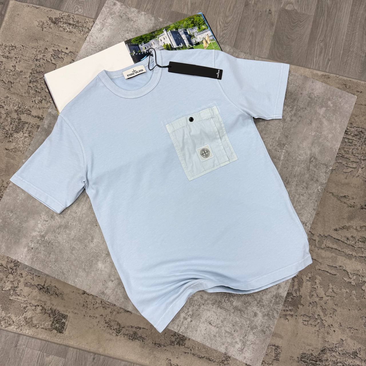 SI CHEST POCKET T SHIRT - SKYBLUE