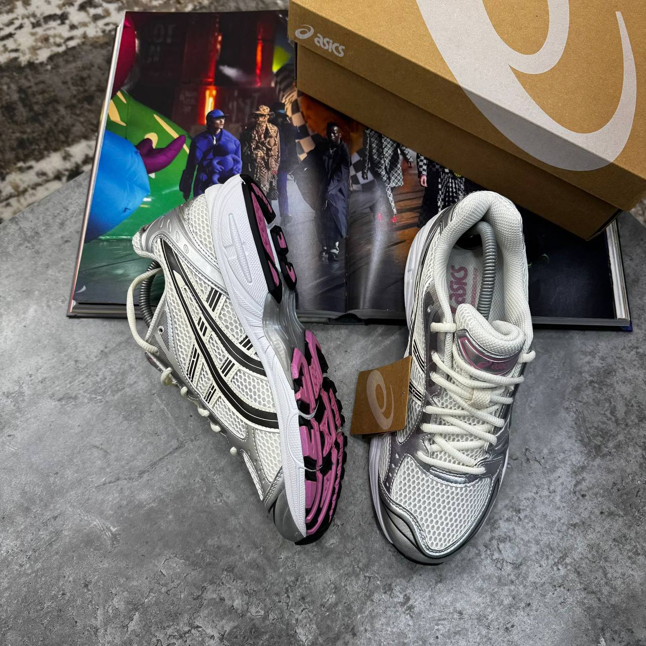 ACS GEL TRAINERS - SILVER / WHITE/PINK