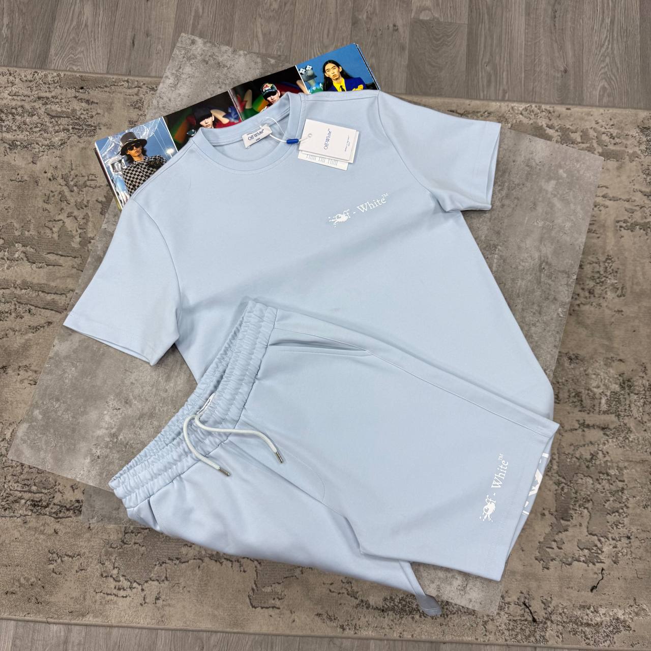 OW INK ARROW SHORT SETS - SKYBLUE