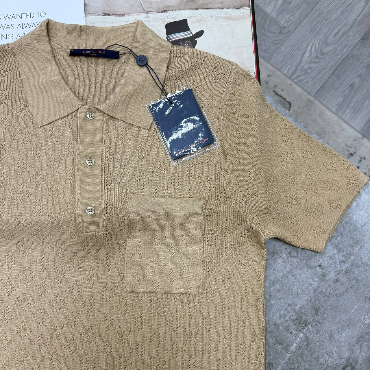 LVE KNITTED POLO - BEIGE
