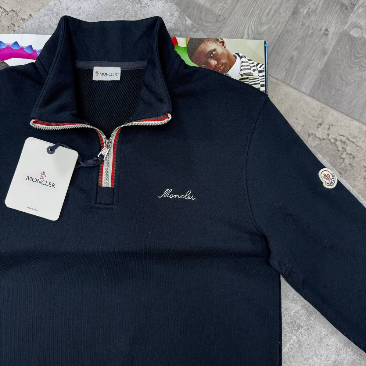MNCLR HALF ZIP JUMPER - NAVY