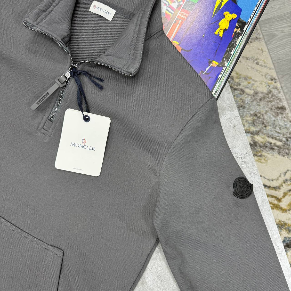 MNCLR HALF ZIP JUMPER - ANTHRACITE