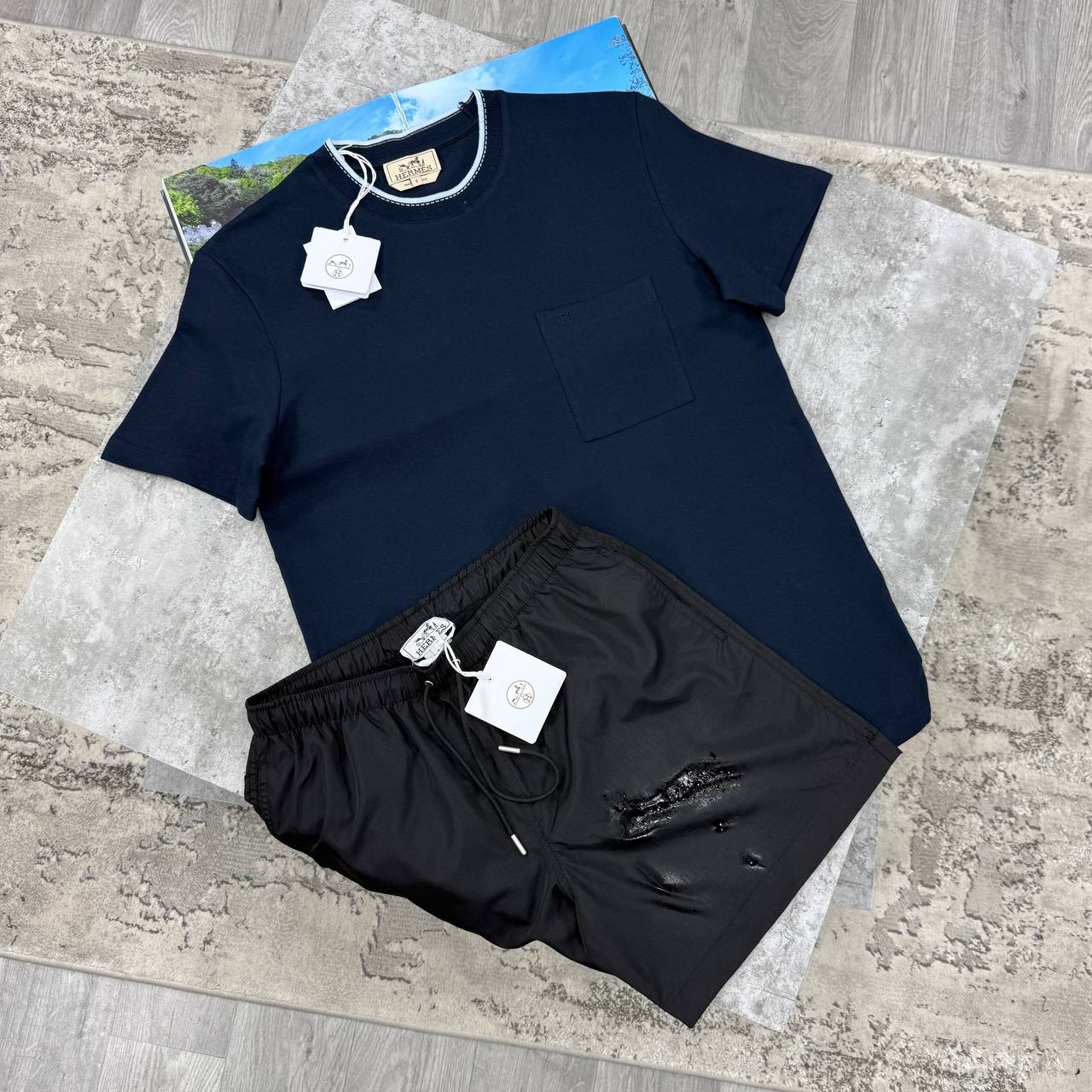 H SHORT SETS - NAVY / BLACK