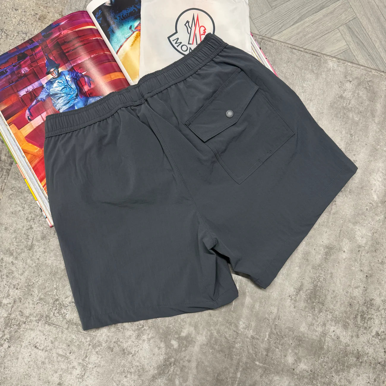 MNCLR ZIP POCKET BAGGED SWIMS - ANTHRACITE