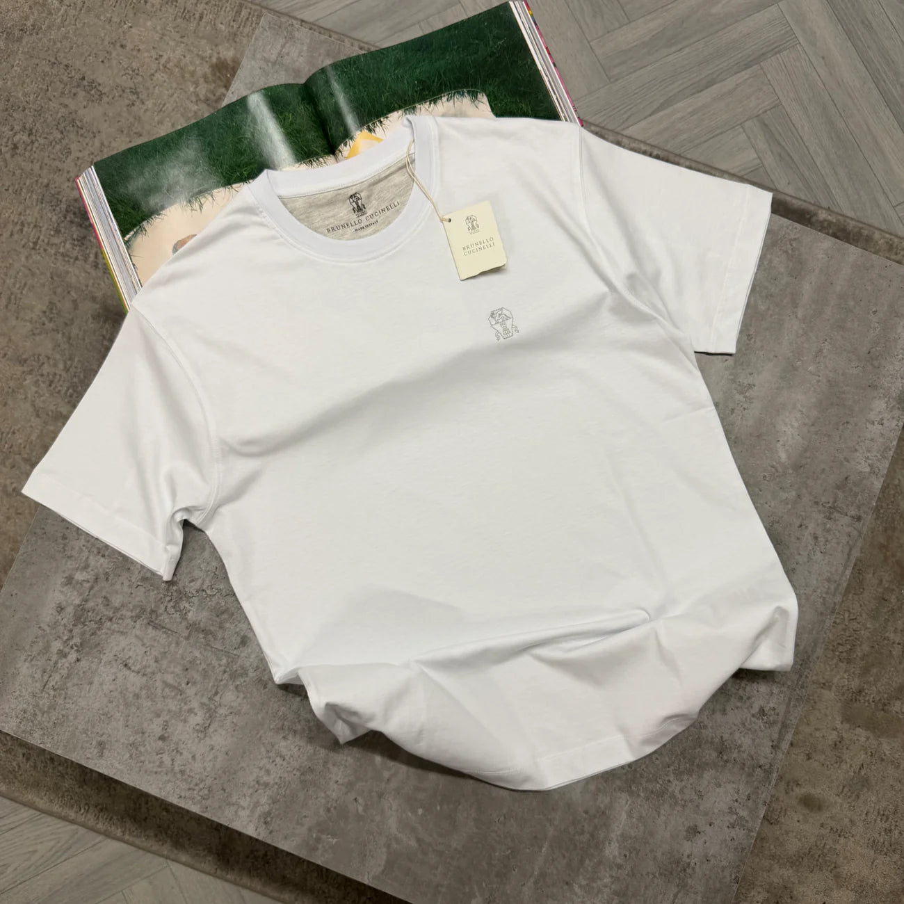 BRUNELLO LOGO T SHIRT - WHITE