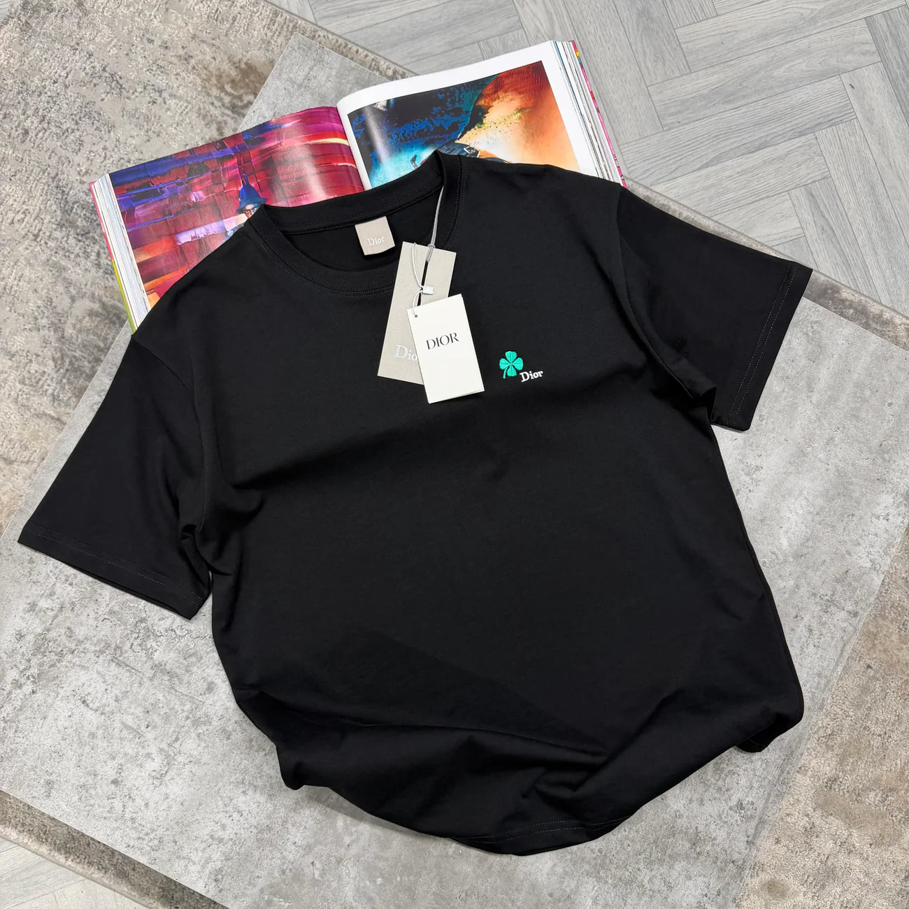 CD CLOVER TSHIRT - BLACK