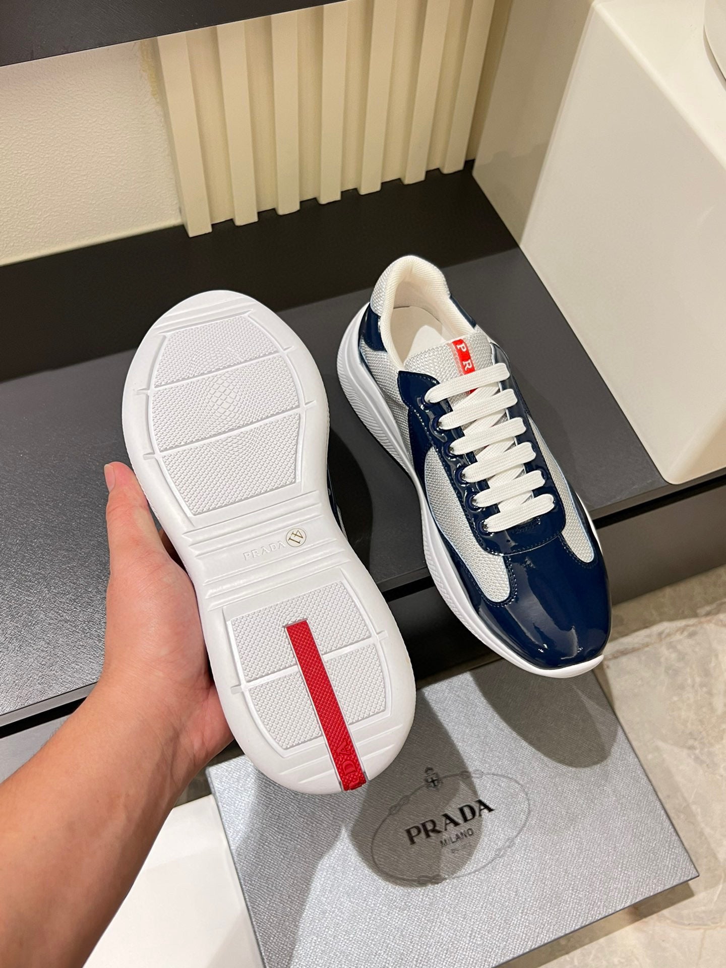 PDA AMERICA'S CUP SNEAKERS - NAVY