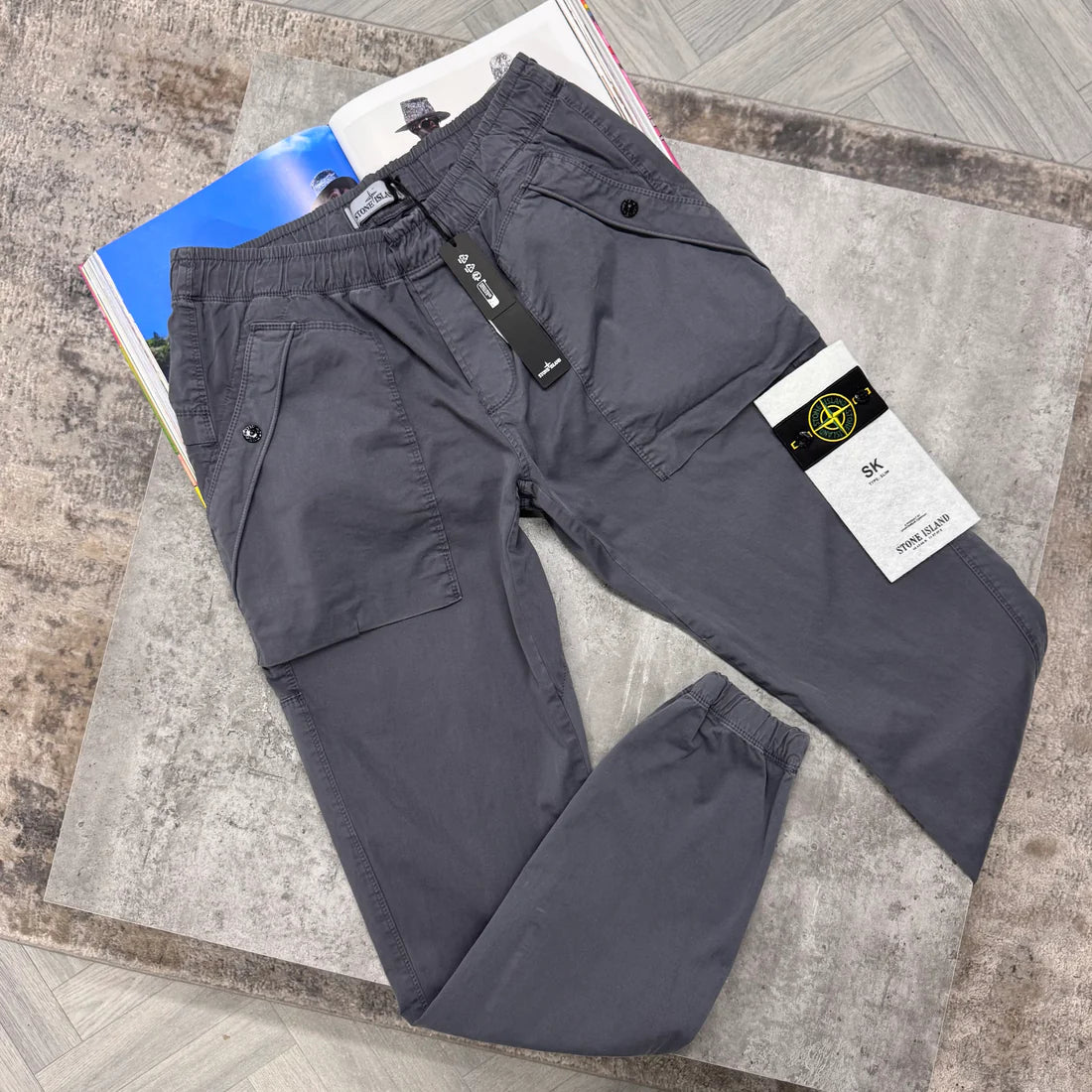 SI BUTTON POCKET CARGOS - CHARCOAL