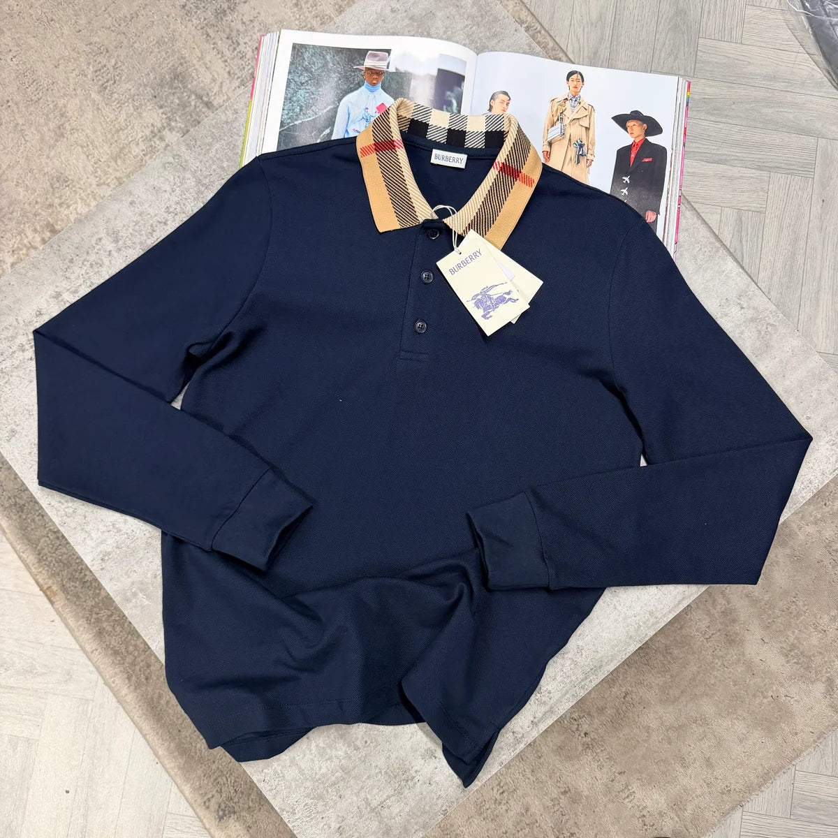 BBR LONGSLEEVE POLO - NAVY