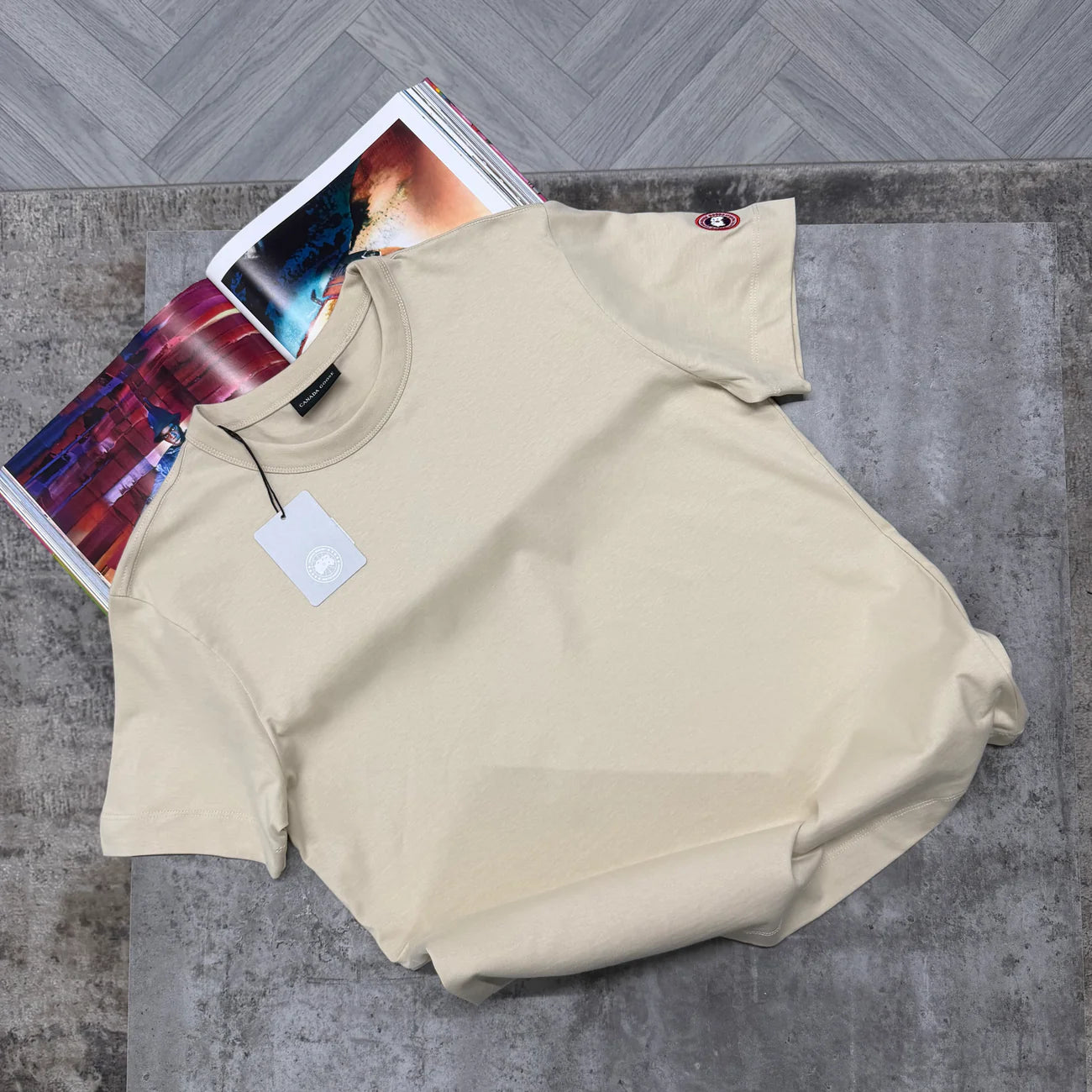 CG LOGO TSHIRT - BEIGE