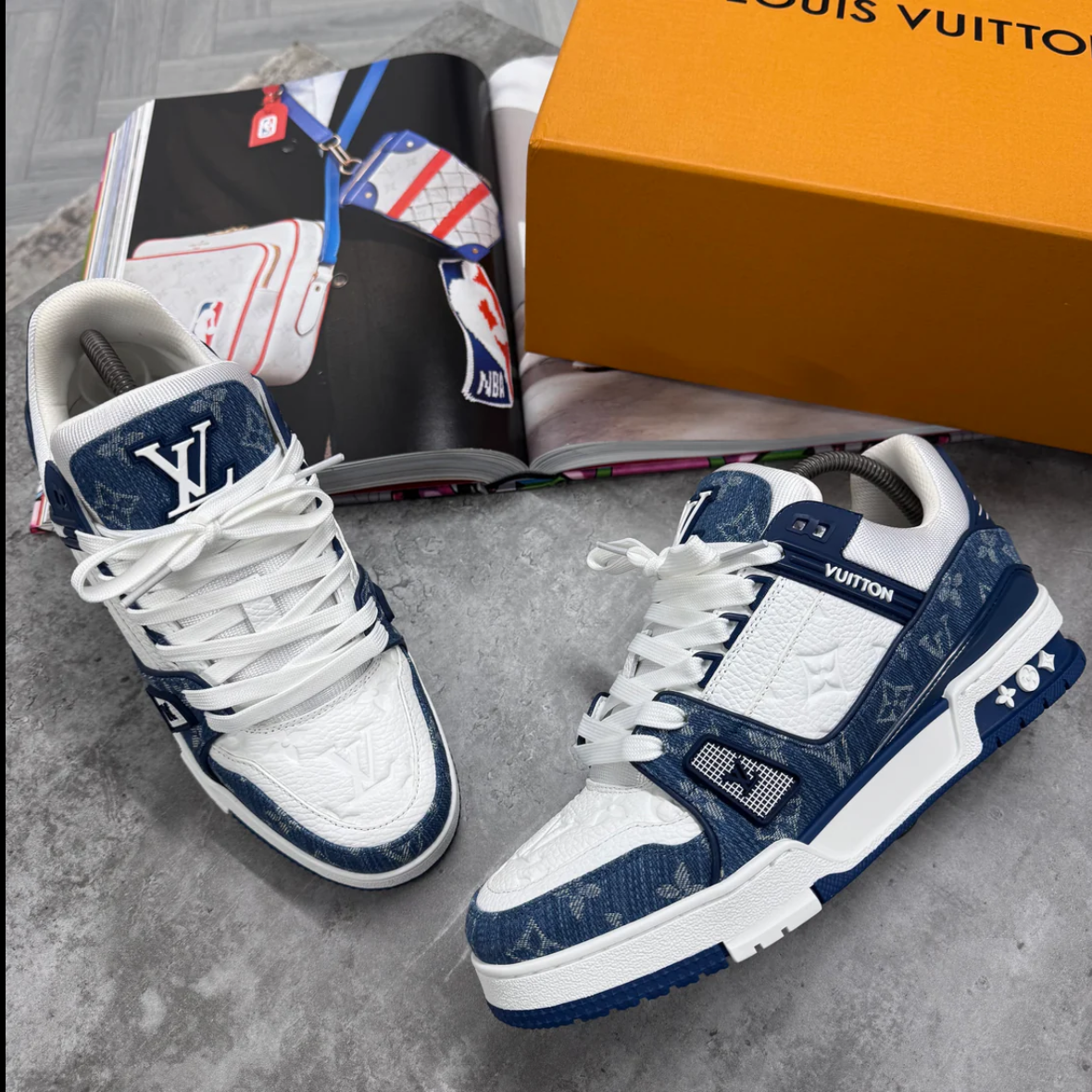 LVE TRAINERS - BLUE DENIM /WHITE