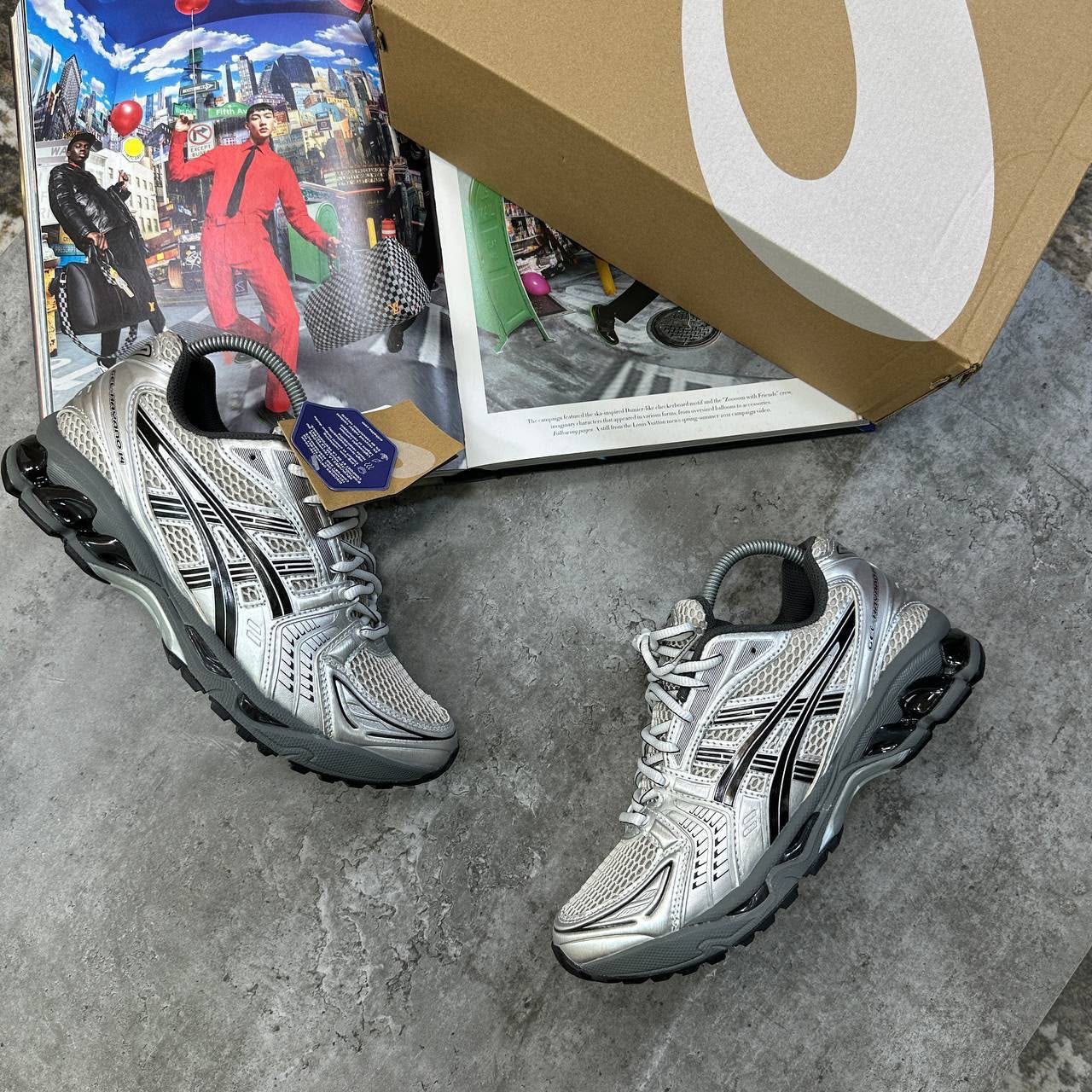 ACS KAYANO 14 TRAINERS - SILVER / BLACK
