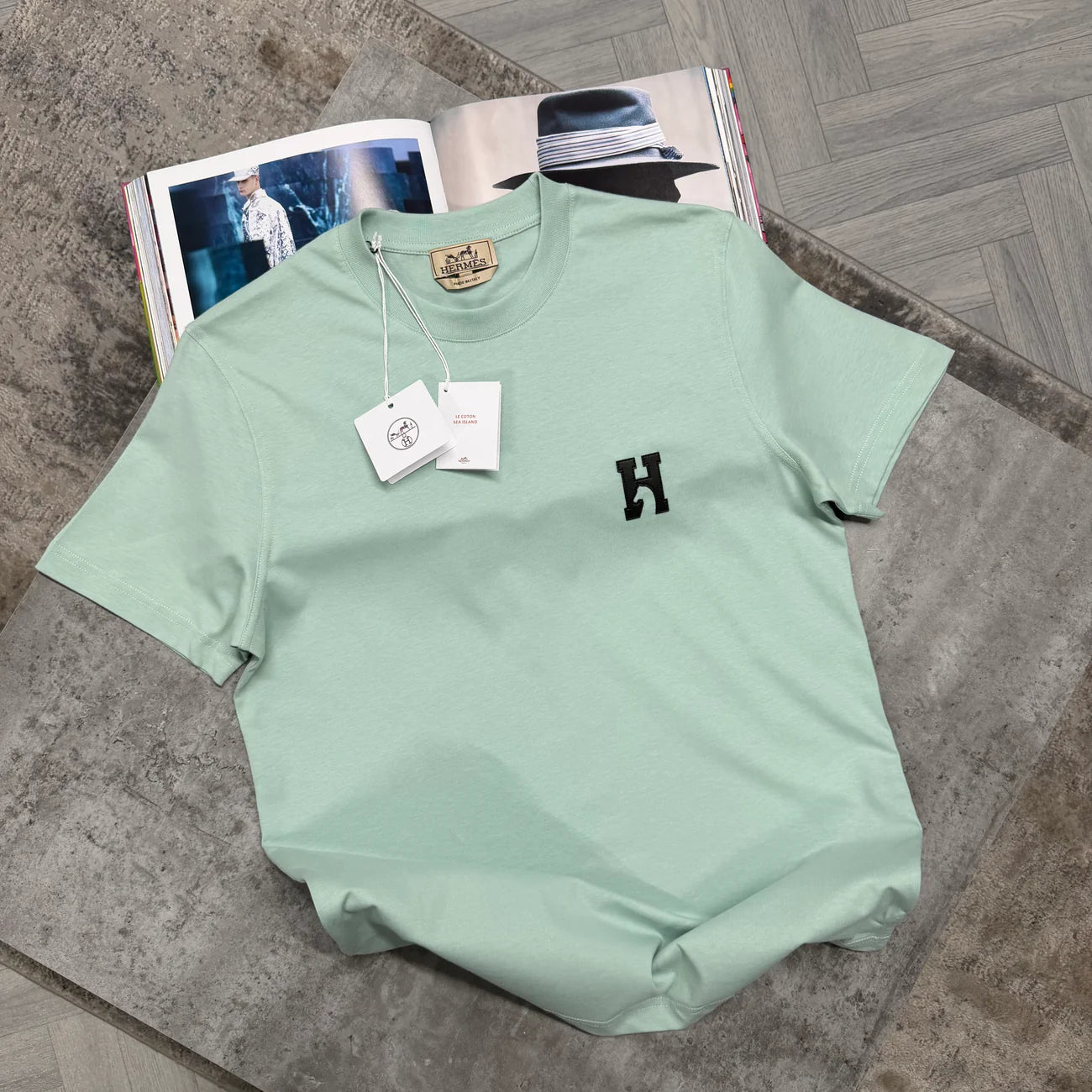 H LOGO TSHIRT - MINT