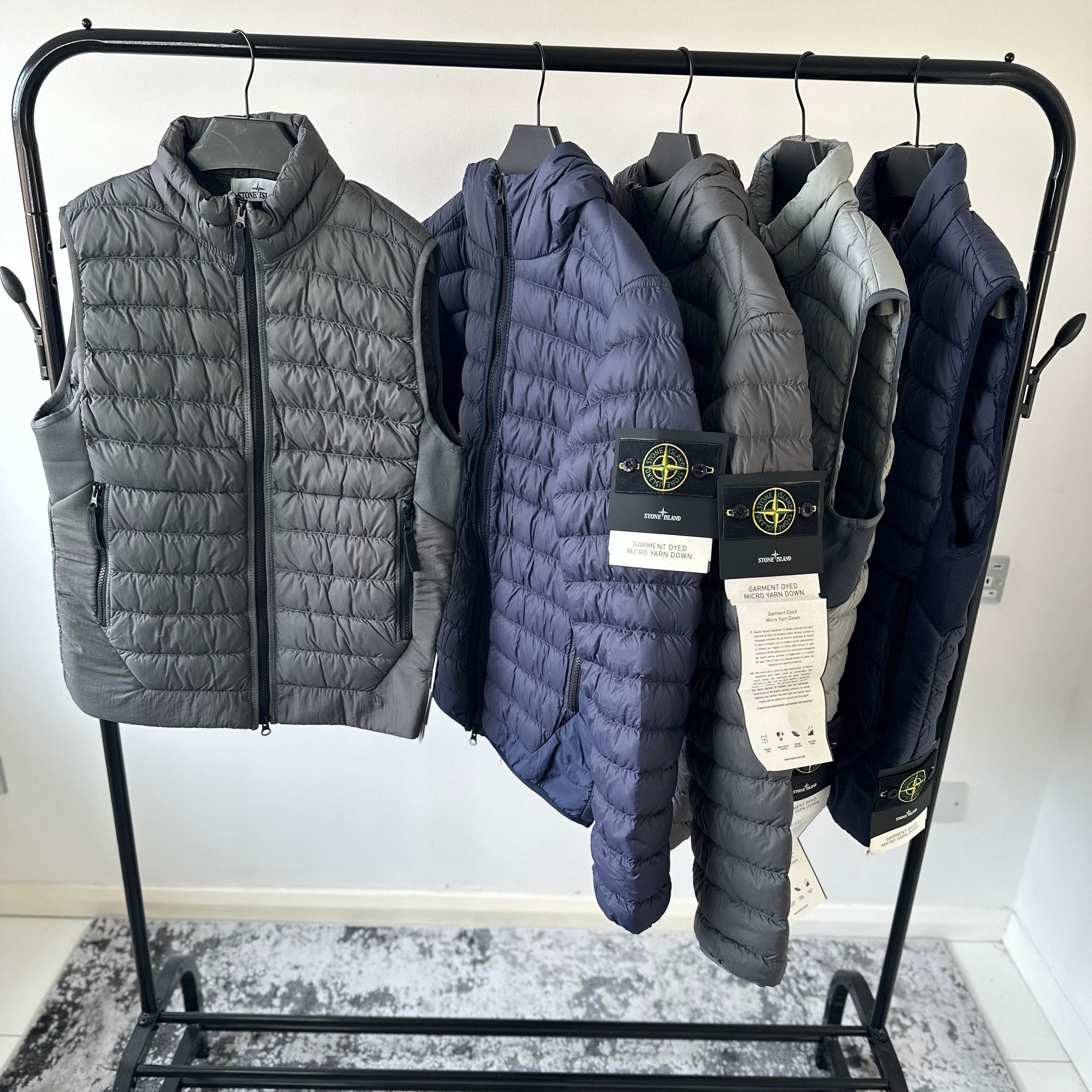 SI MICRO YARN DOWN GILET - DARK GREY