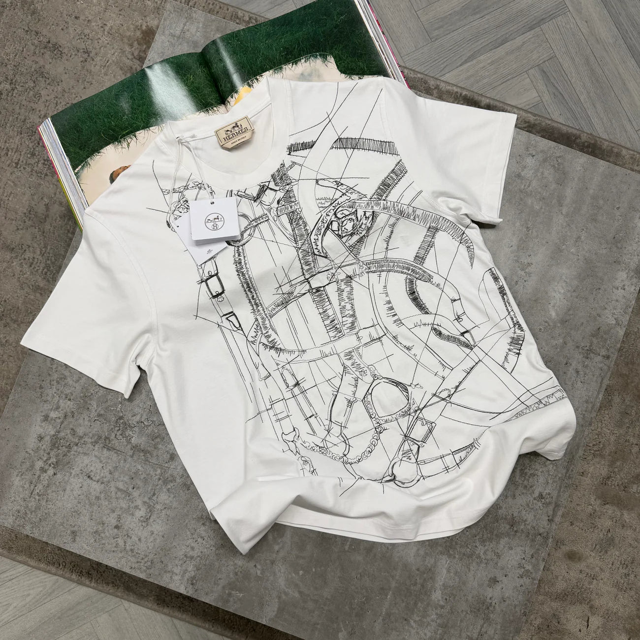 H SKETCH T SHIRT - WHITE