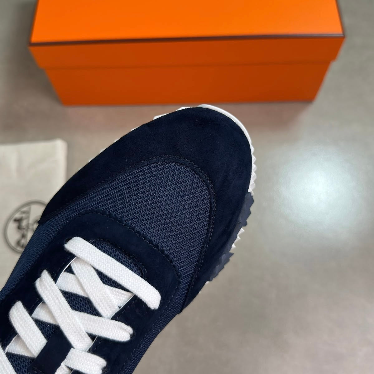 H TRAINER - NAVY SUEDE