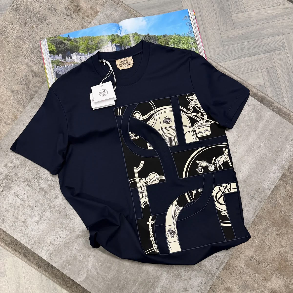 H EX-LIBRIS T SHIRT - NAVY