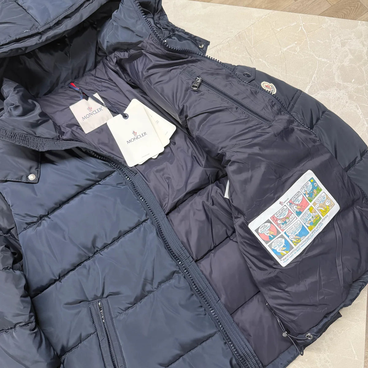 MNCLR MATTE MAYA COAT - NAVY