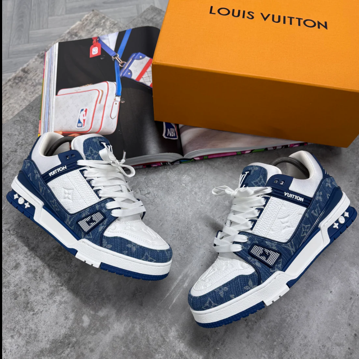 LVE TRAINERS - BLUE DENIM /WHITE