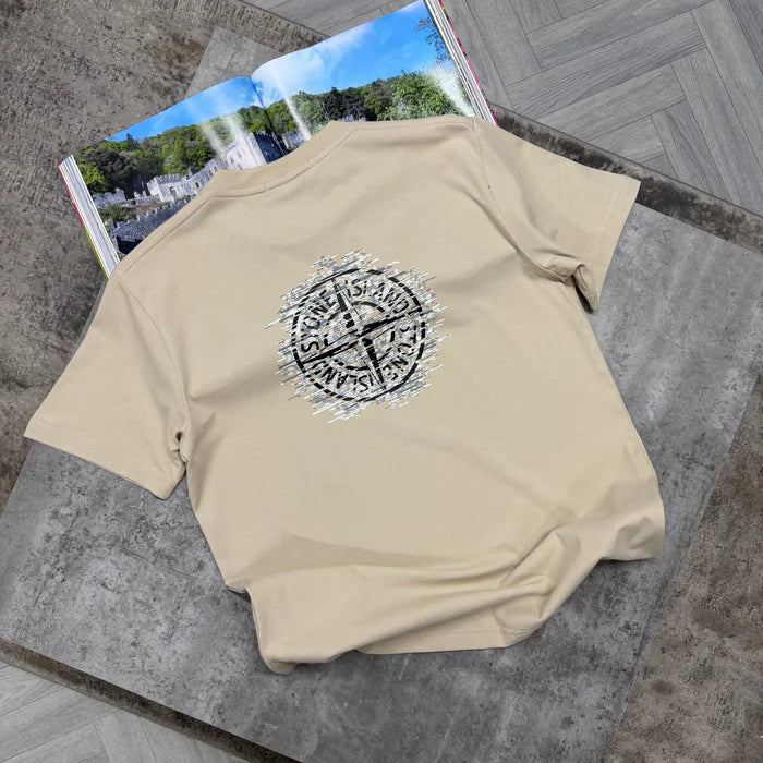 SI BLURR TSHIRT - BEIGE