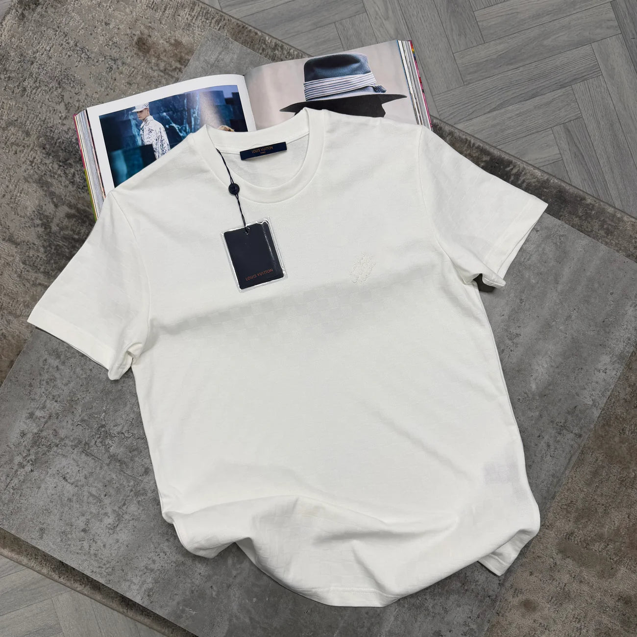 LVE DAMIER TSHIRT - WHITE