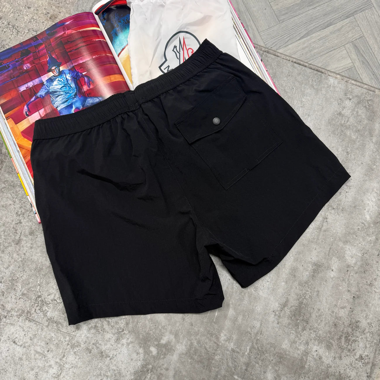 MNCLR ZIP POCKET BAGGED SWIMS - BLACK