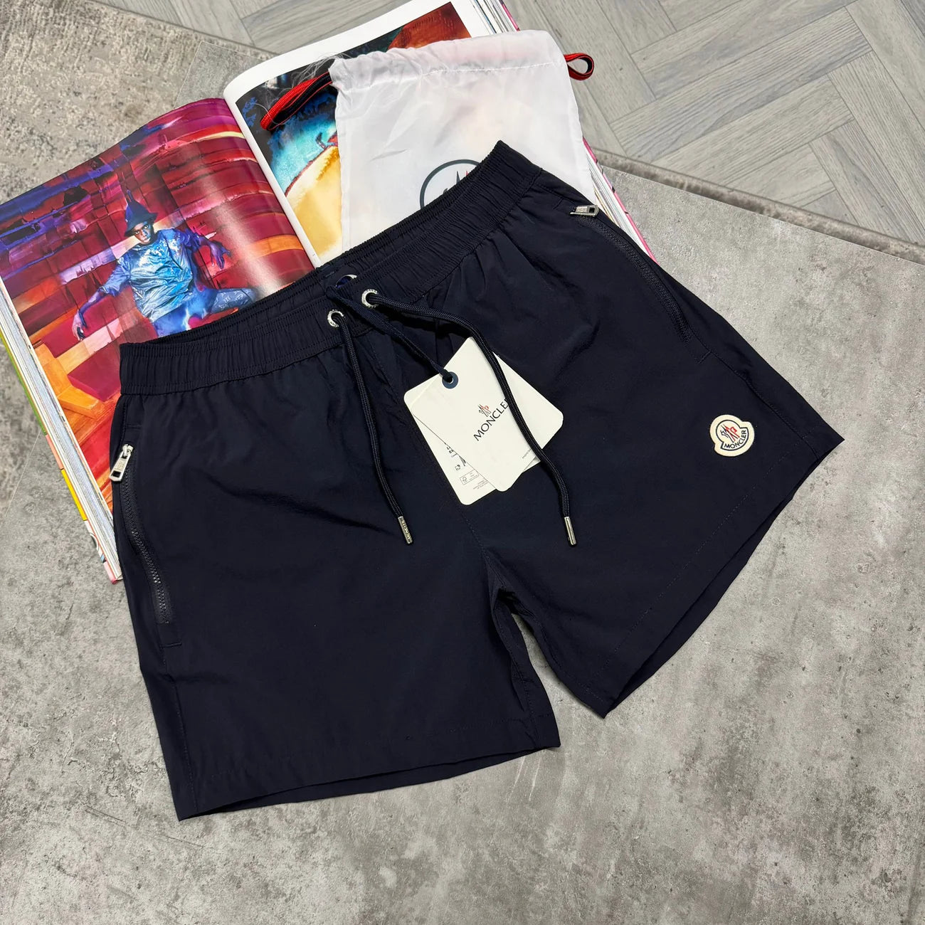 MNCLR ZIP POCKET BAGGED SWIMS - NAVY