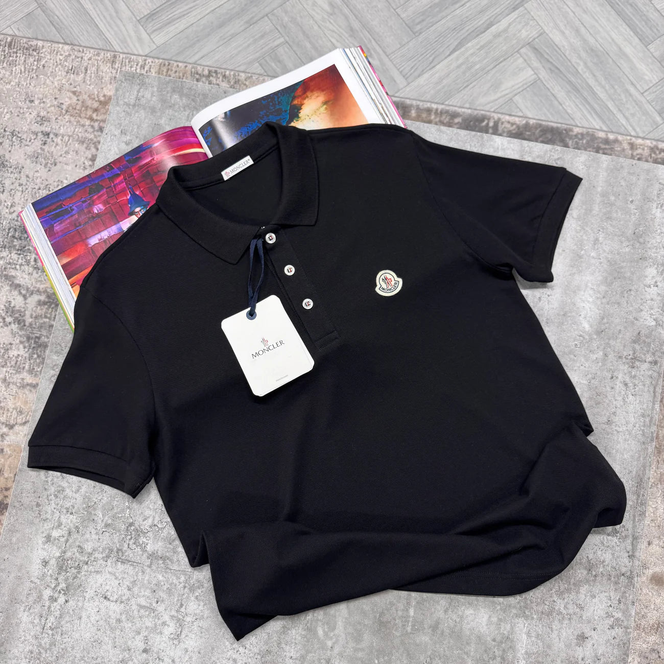 MNCLR PIQUE POLO SHIRT - BLACK
